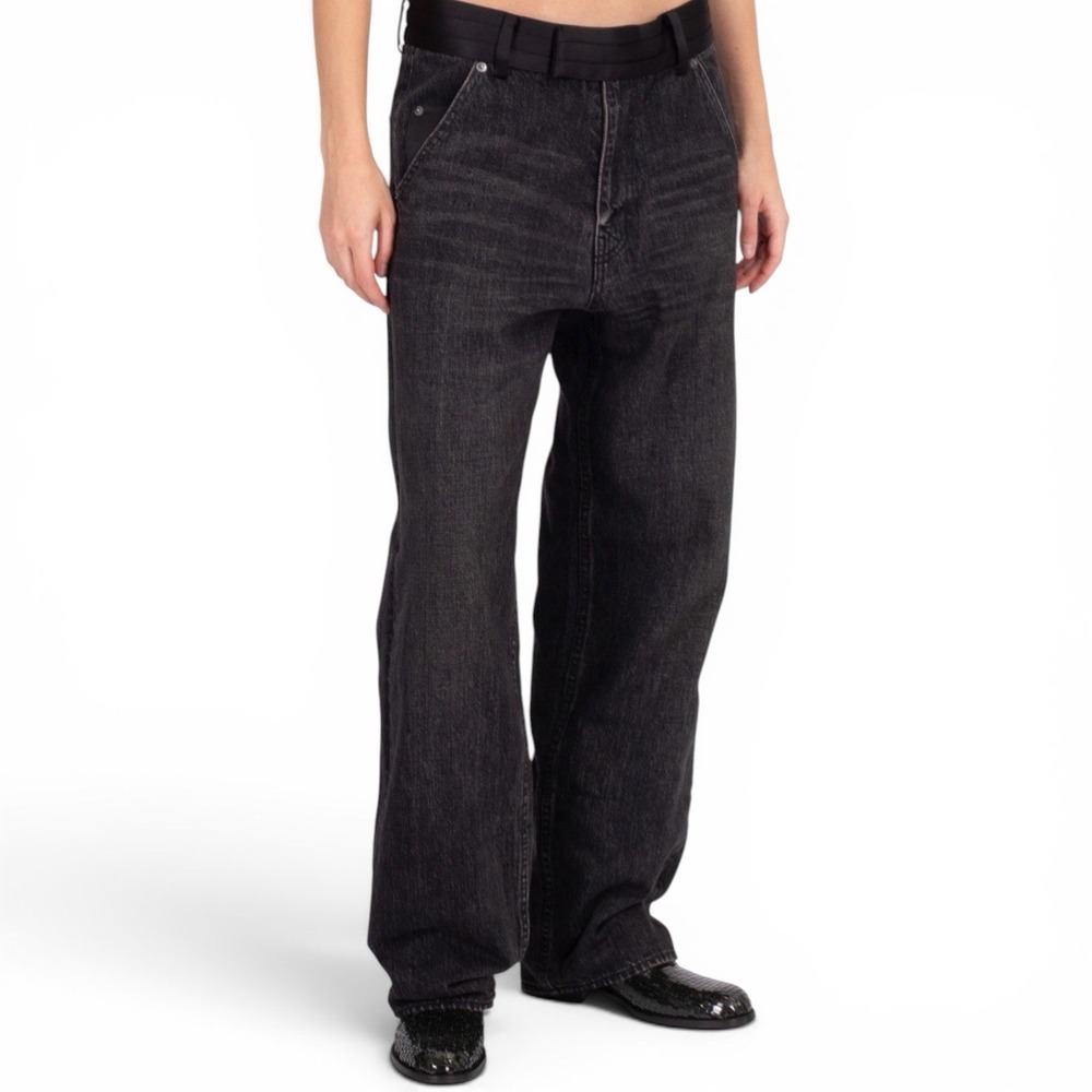 Undercover Jun Takahashi AW24 Satin Panel Selvedge Denim Jeans Size 1 UP2D1501-1